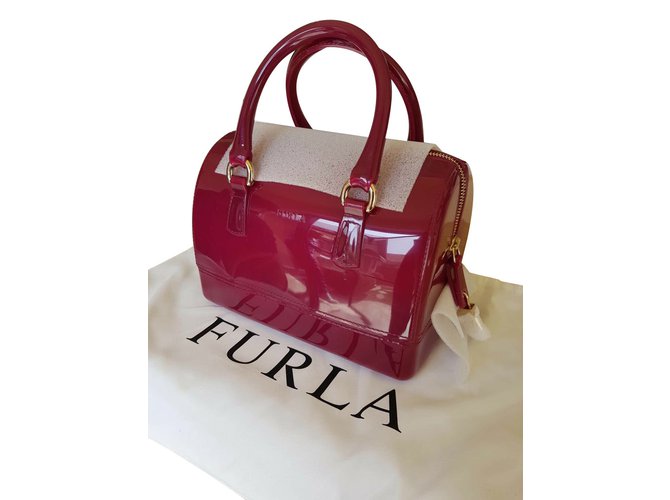 Furla Handbag Dark red Rubber  ref.67073