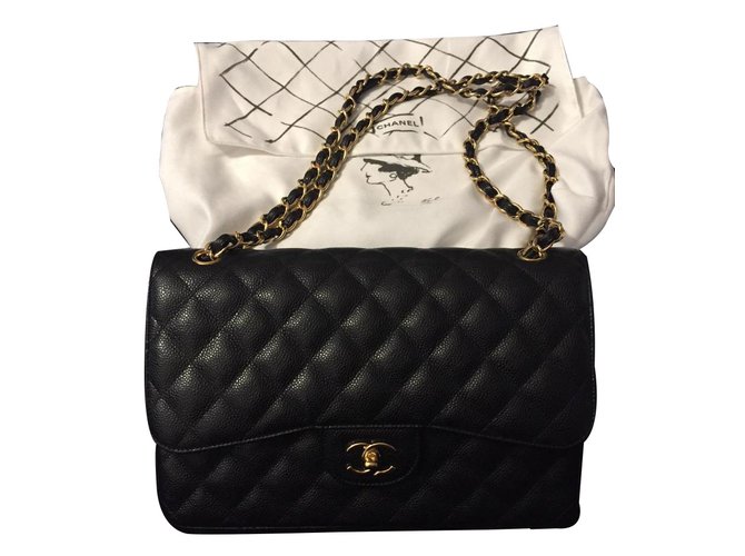 Chanel Handbag Black Leather  ref.67090