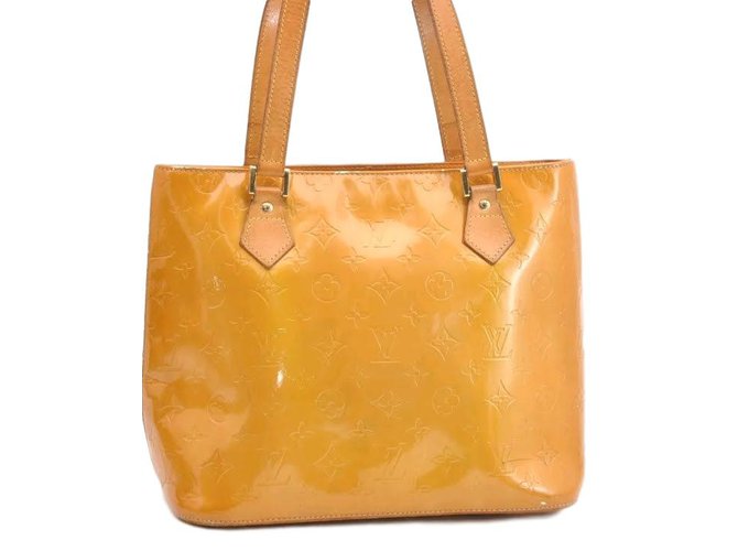 Louis Vuitton Sac à main Cuir vernis Jaune  ref.67210