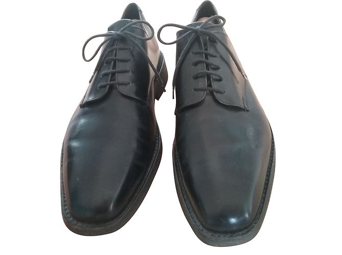 Heschung Scarpe stringate in pelle nera Nero 