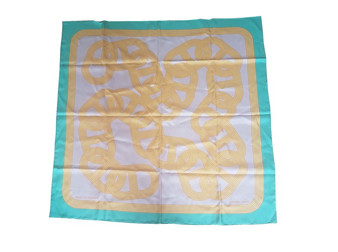 Hermès Silk scarf Yellow  ref.67336