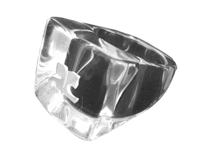 Courreges Vintage Ring Weiß  ref.67400