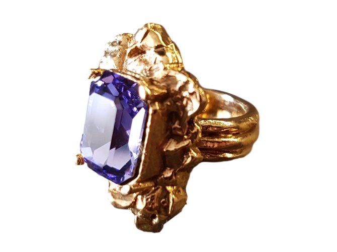 Yves Saint Laurent Vintage Ring Golden Metall  ref.67401