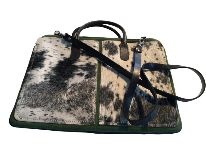 Autre Marque Travel bag Green Deerskin  ref.67471