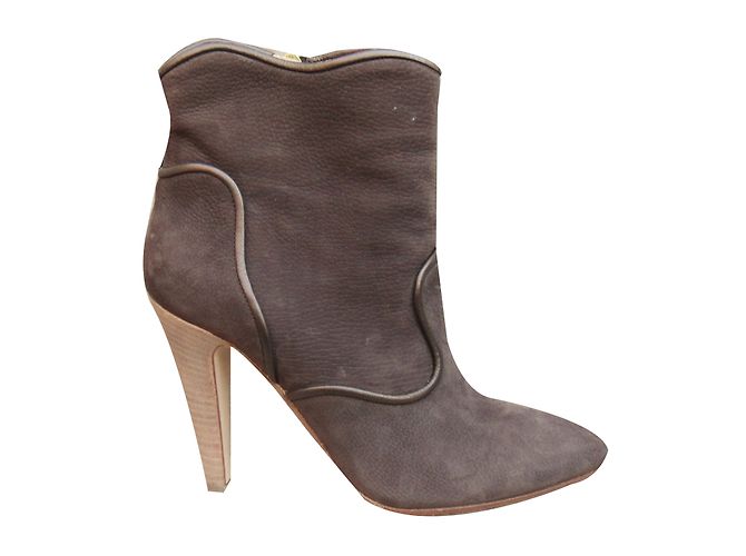 Botines Bally Marrones De Piel de Ciervo Castaño