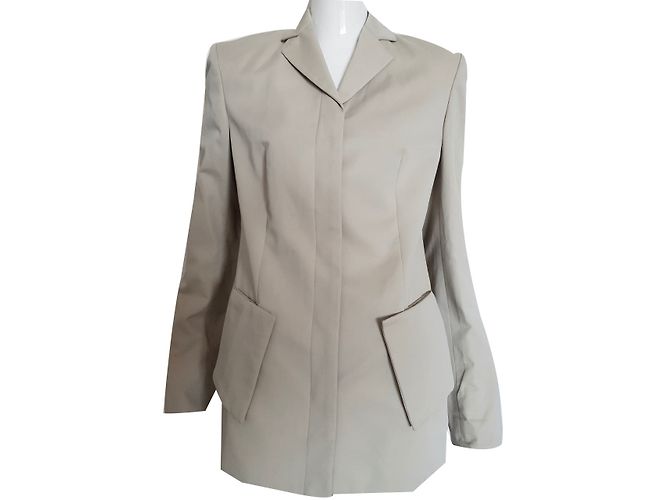 Hugo Boss Jacke Beige Baumwolle Polyamid