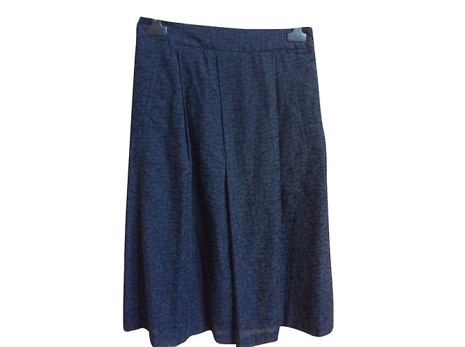 Falda Comptoir Des Cotonniers Azul Marino de Algodón Talla 36