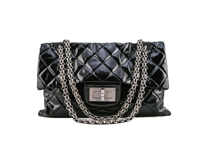 Chanel 2 55 Reissue L Handbags Patent Leather Black Ref 67625 Chanel 2 55 Reissue L Handbags Patent Leather Black Ref 67625
