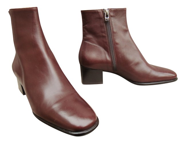 Bally Ankle Boots Brown Leather  ref.67661
