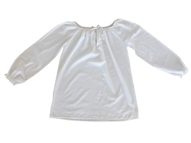 Autre Marque Túnica camisa blanca 100% Coton Blanco Algodón  ref.67683