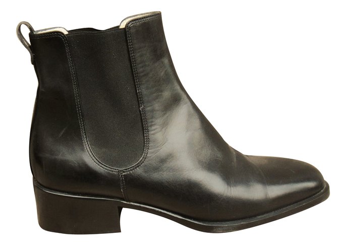 Bally Ankle Boots Black Leather  ref.67689