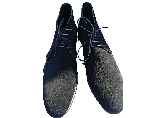 Autre Marque Renoma Schnürstiefel aus Hirschleder Schwarz