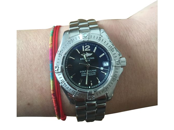 Orologio Breitling Acciaio Argento Nero
