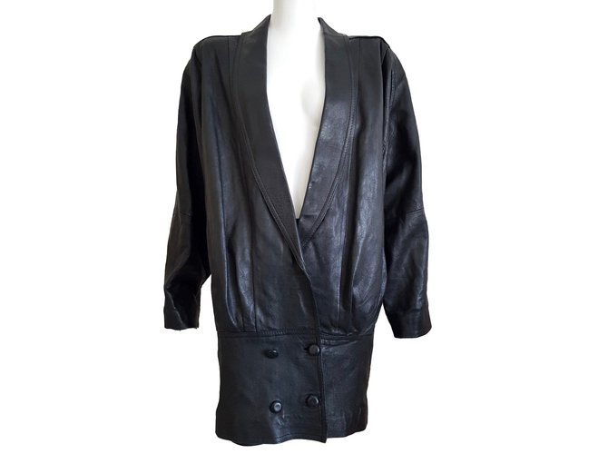 Lanvin Dresses Black Leather  ref.67857