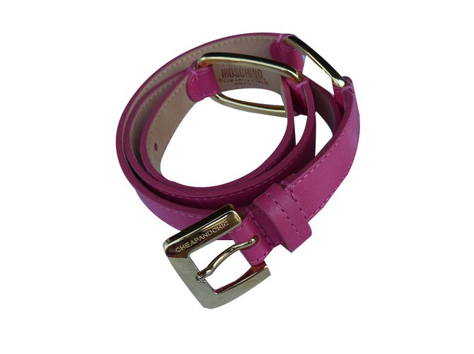 Moschino Cheap And Chic Belt Pink Leather  ref.67868