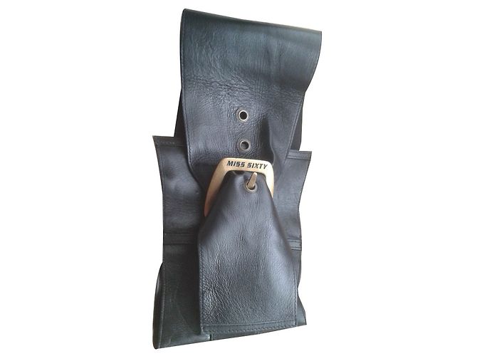 Cinturón Miss Sixty Corset en piel negra Negro
