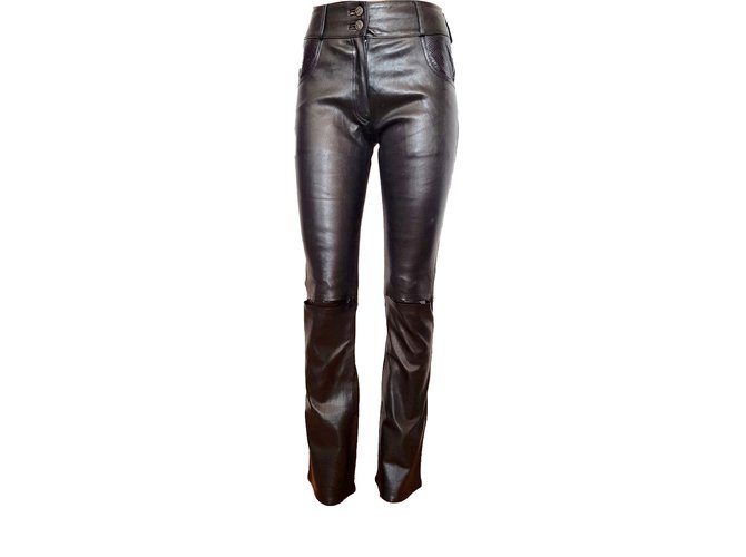 Jitrois Pants, leggings Black Leather  ref.67908