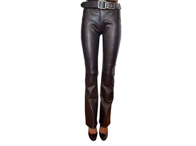 pantalon cuir JITROIS Noir  ref.67910