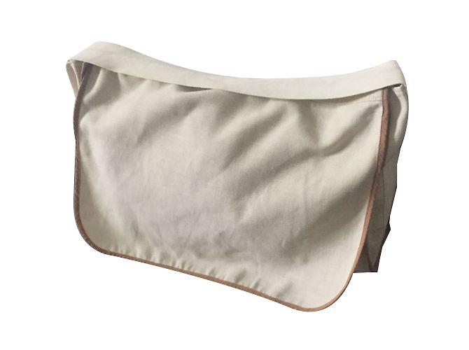 Autre Marque Linen travel bag cream and light brown