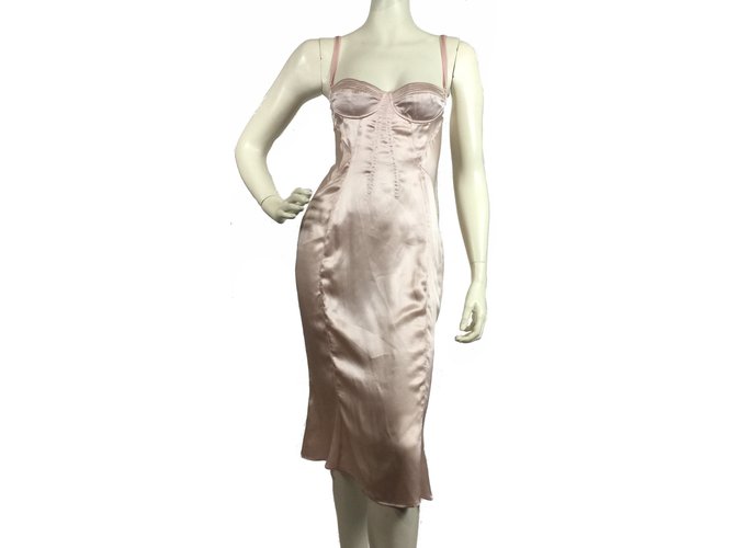 silk dress with corset