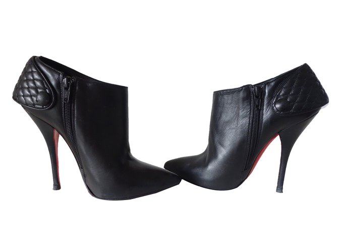 Christian Louboutin Boots Black Leather  ref.68090