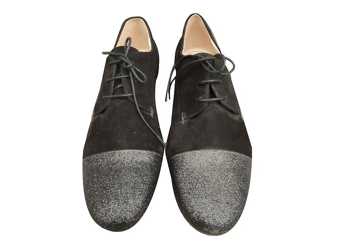 Autre Marque Derbies Navyboot noir en cuir de cerf