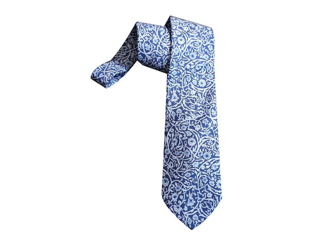 Autre Marque Krawatten Blau Marineblau Seide  ref.68166