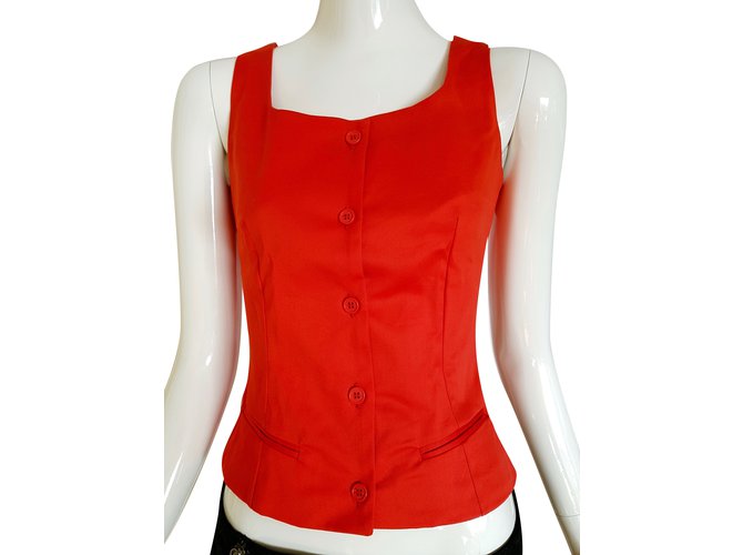 Autre Marque Cardigan ELECTRE Vermelho Algodão Poliamida  ref.68237