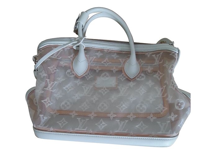 Louis Vuitton Alma Borsa Monogramma Bianca Trasparente Bianco
