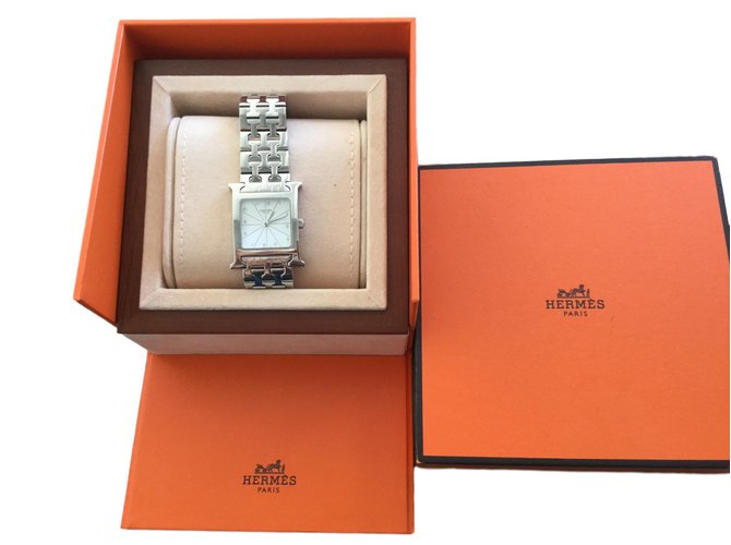 Montre Hermès Heure H Acier Argenté 
