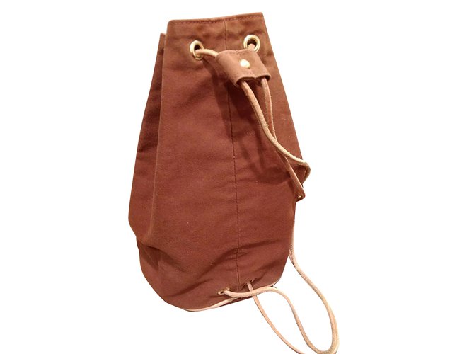 Hermès Backpack Brown Cloth  ref.68320
