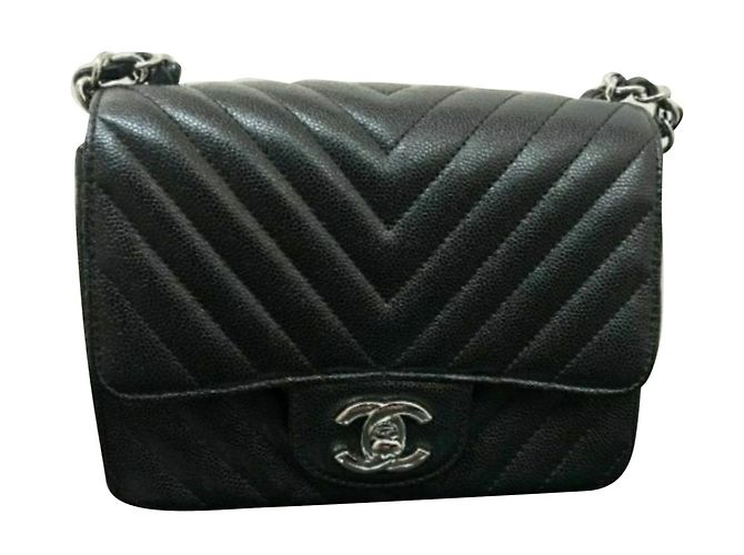 Chanel Mini Square Caviar Noir