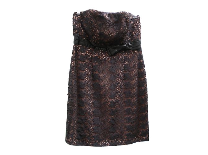 Autre Marque Vestido de encaje negro Talla 44