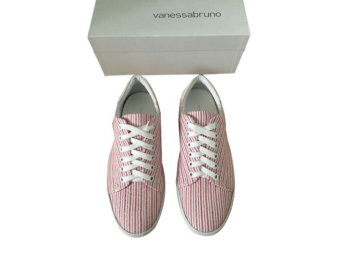 Baskets Vanessa Bruno Rayées Rouge et Blanc Taille 38