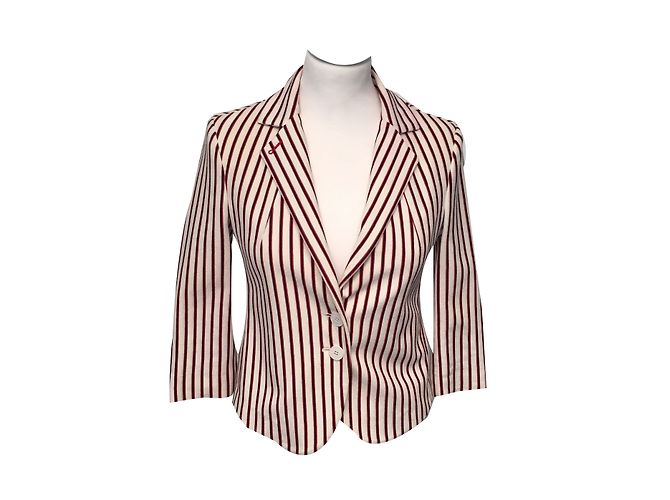 Blazer corto Patrizia Pepe de algodón blanco rojo azul Roja