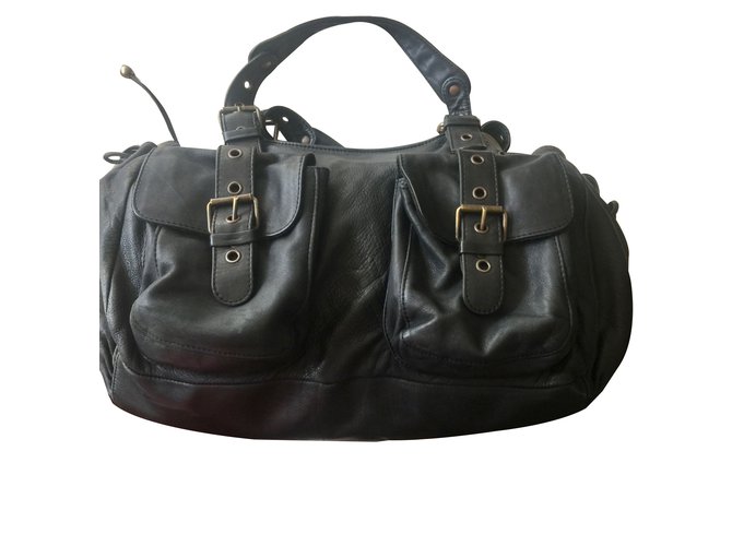 Gerard Darel 24H Preto Couro  ref.68523