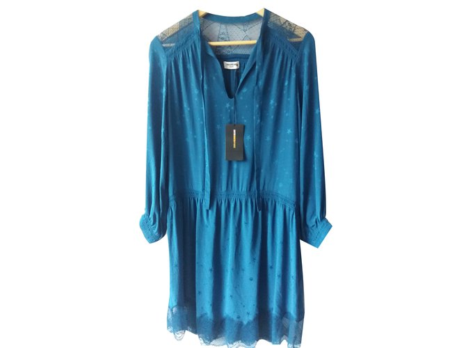 Zadig & Voltaire Dresses Blue Silk  ref.68525