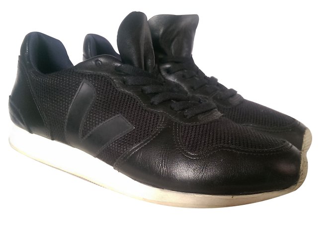 Veja Sneakers Black Leather  ref.68635