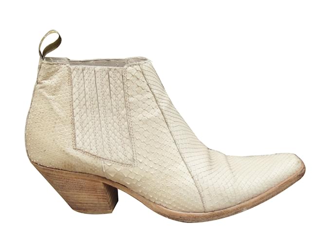Botas Sartore em Python Bege