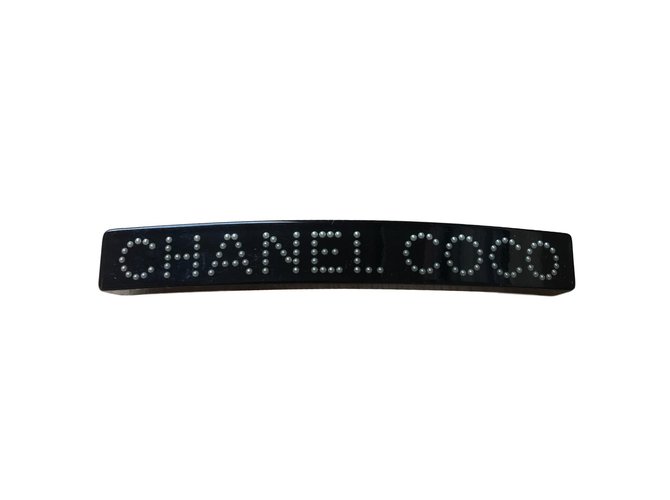 Chanel Hair accessories Black Resin  ref.68742