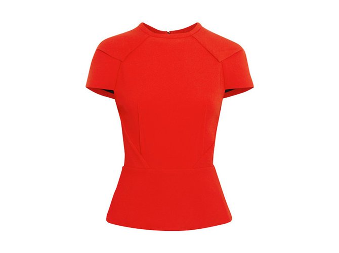 Roland Mouret oben Rot Polyester Viskose Elasthan  ref.68830