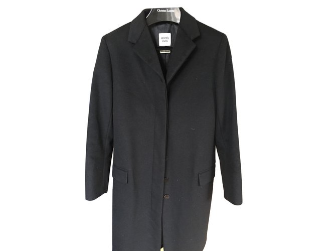 Hermès Coats, Outerwear Black Cashmere  ref.68920