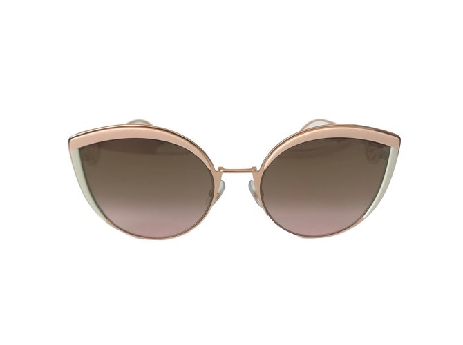 Fendi óculos de sol de cor de cobre novo 2018 Rosa Dourado Metal  ref.68935