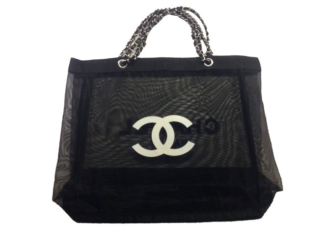 Chanel Bag Tote Vip Gifts Polyamide Black Ref 68950 Joli Closet Chanel Bag Tote Vip Gifts Polyamide Black Ref 68950