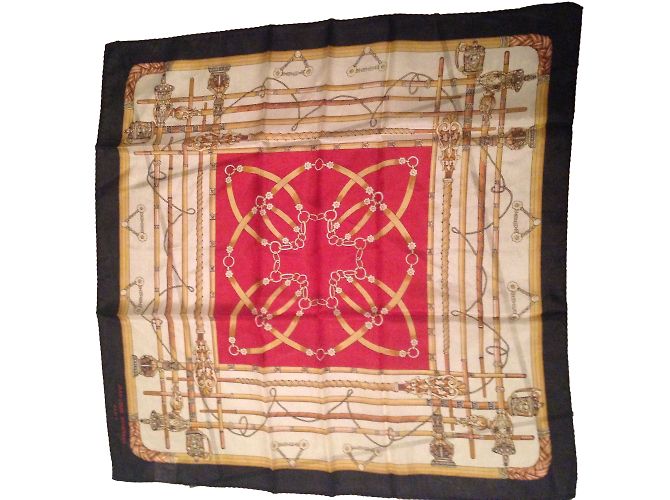 Sciarpa in seta Jean Louis Scherrer Rossa Rosso