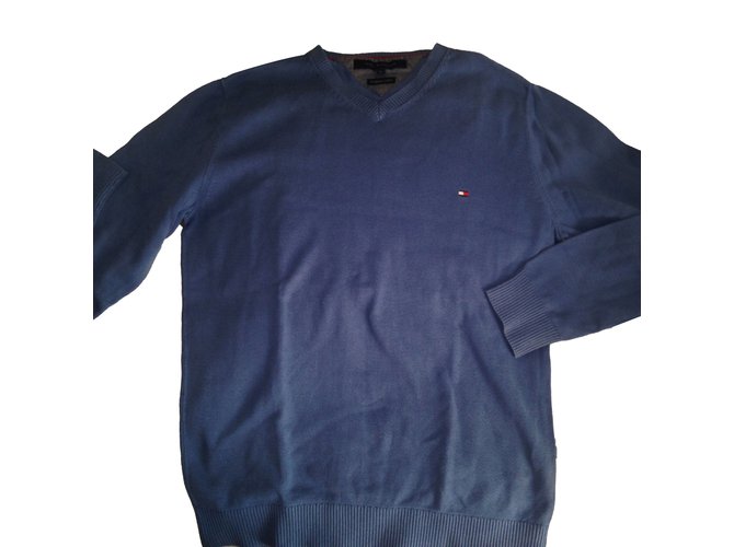 Tommy Hilfiger Pull Coton Bleu  ref.68991