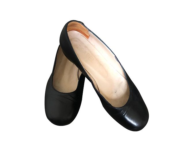 Autre Marque Bailarinas de cuero negro