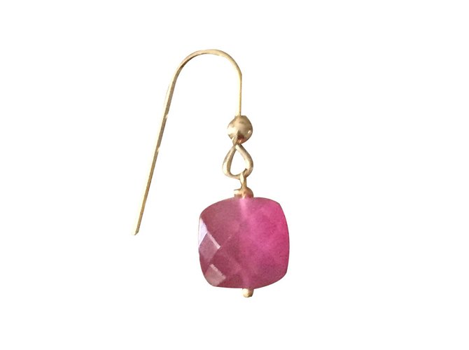Autre Marque 1 Earring Pink Golden Yellow gold  ref.69095