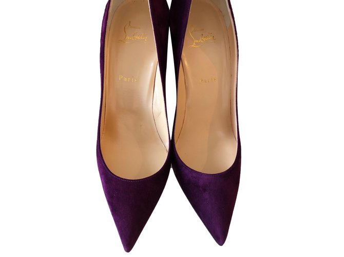 Christian Louboutin Pigalle Follies Suede Violet  ref.69122