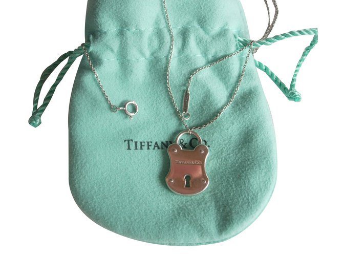 Tiffany & Co Colares pingente Prata Prata  ref.69133